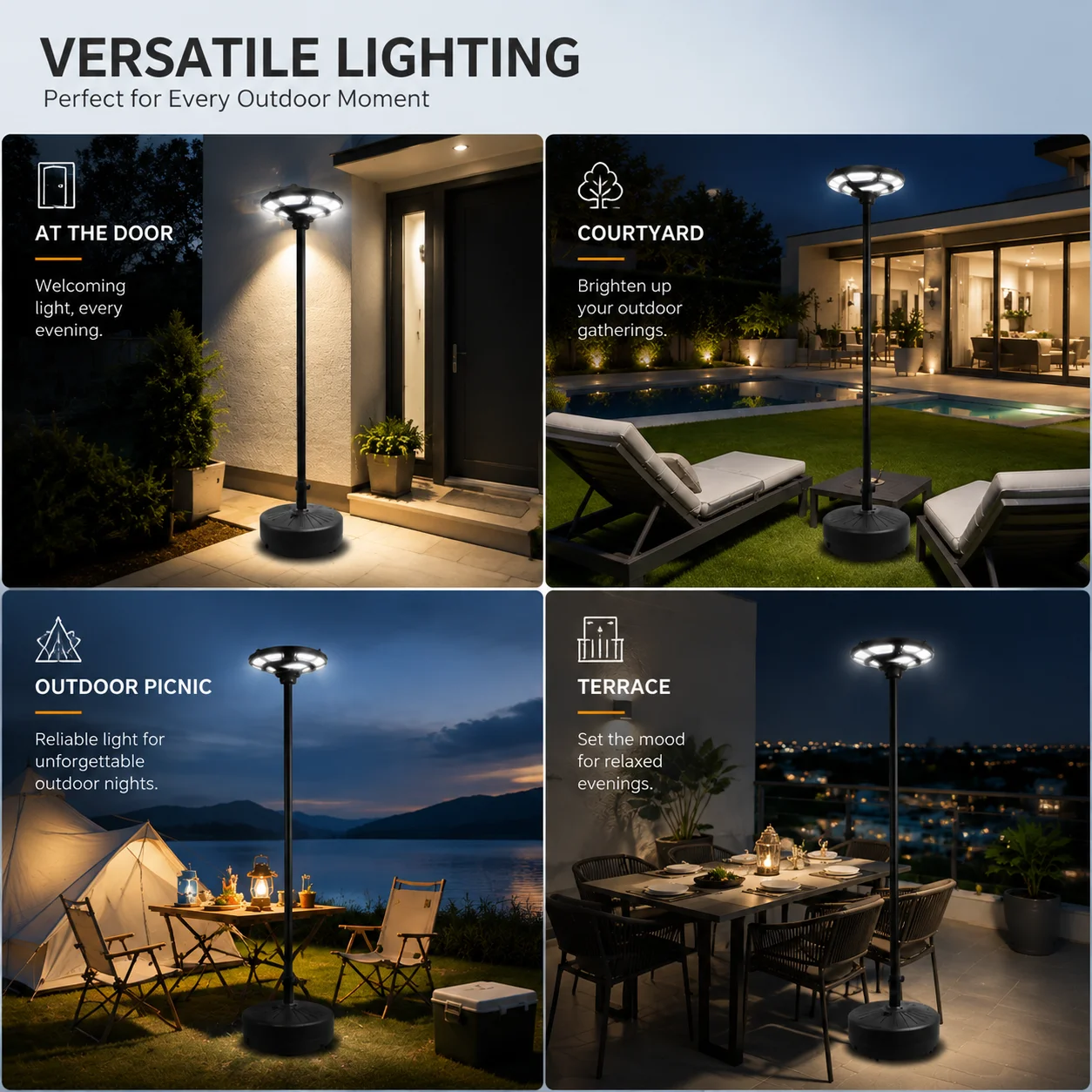 3-Meter Adjustable Water Tank Pole Set DIY Water Pipe Set for Outdoor Lamps and Lanterns Round Lamp Holder. view 3
