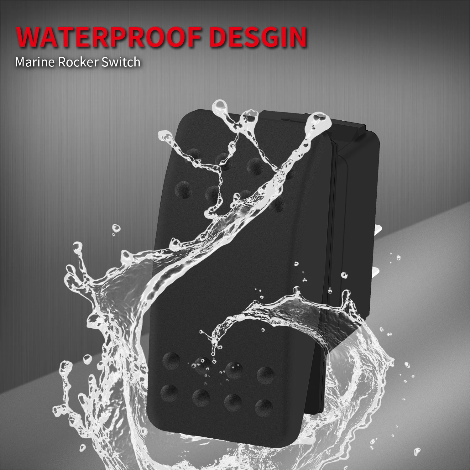 Wasserdichter Wippschalter 16A 250V – 4-polig Mit IP65-Abdeckung, Ein/Aus, Für Haushaltsgeräte & Maschinen