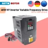 【EU在庫】HY 4KW 220V VFD インバーター可変周波数ドライブコンバータードライバーコントローラー 5HP 3 相出力 18A VSD 2m ケーブル付き 1