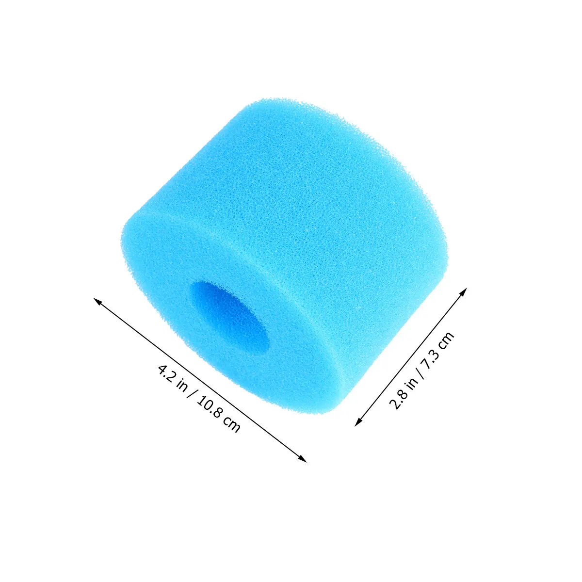 

4pcs Filter Sponge Column Durable for Fish Tank Pre-filter Cylinder Swimming Pool Pump Blue Reusable Long Lasting Filtration
