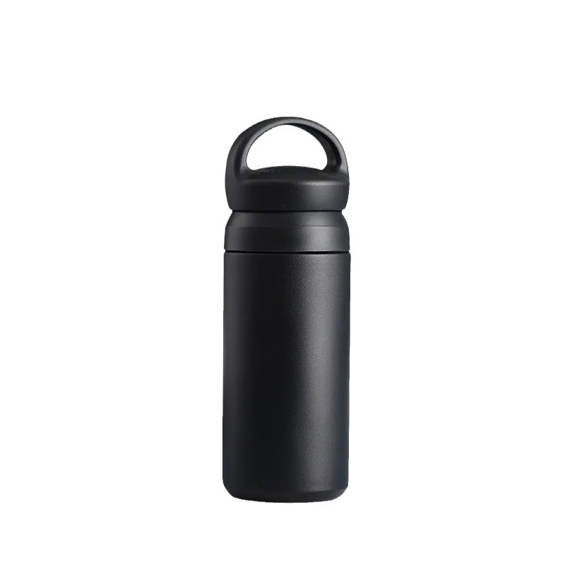 500ml Handle Type Stainless Steel Vacuum Flask Solid Color Frosted Cup Portable Vacuum Sports Water bottles Gift Mug Coffee Cups