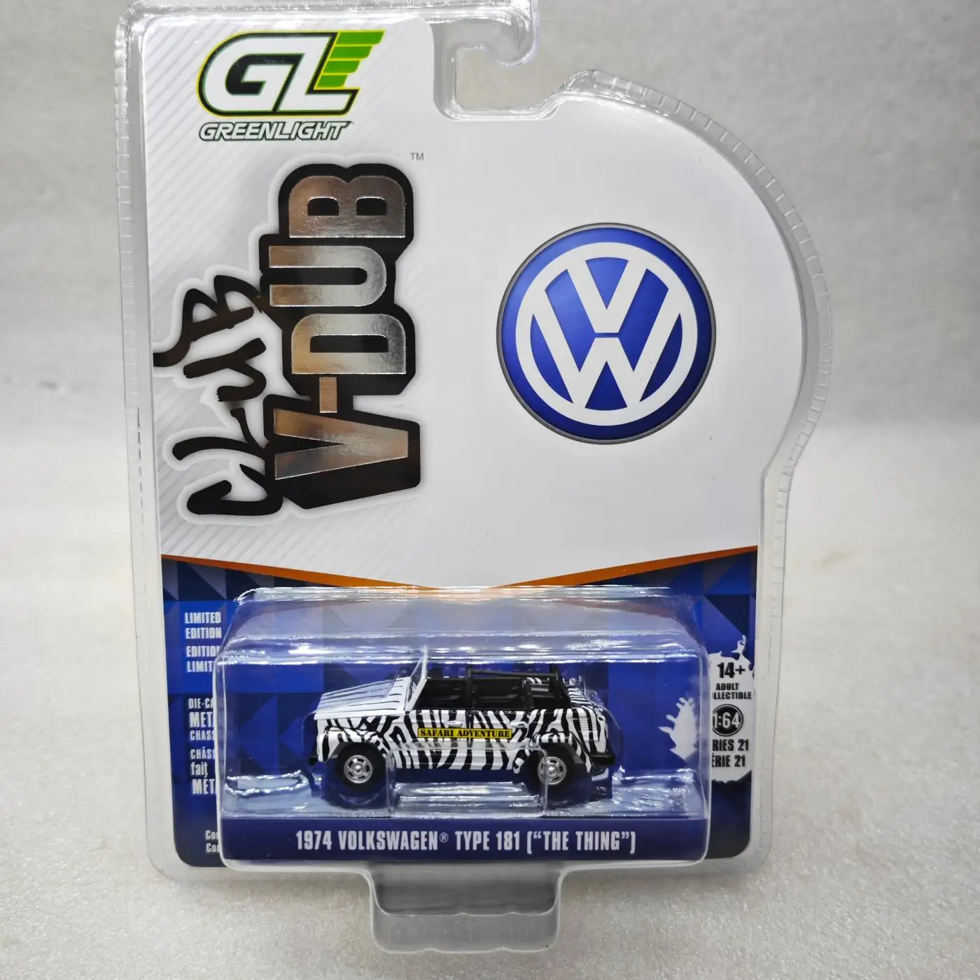

GreenLight 1:64 1974, вещь Volkswagen-Сафари, миниатюрный автомобиль из сплава, литая под давлением металлическая коллекция, модель автомобиля, детские игрушки