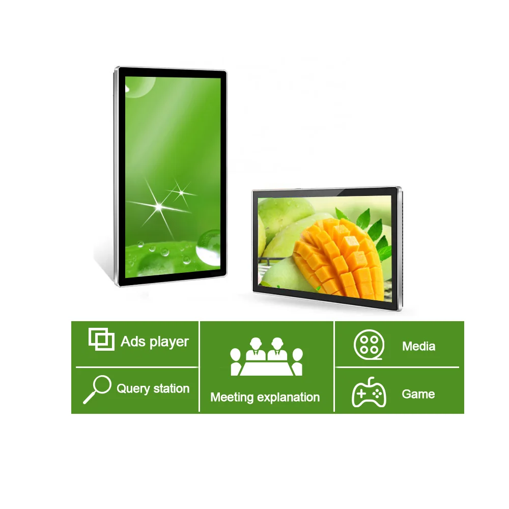 Android 49 polegadas que pendura a tela de exposição da propaganda do LCD da montagem na parede do software da sinalização de Digitas