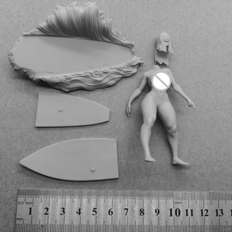 Surfer Nude Diy Resin Figure 1/24 Scale 75mm Figurine Assemble Model Kit Unpainted Statuettes and Unassembling Diorama Toys