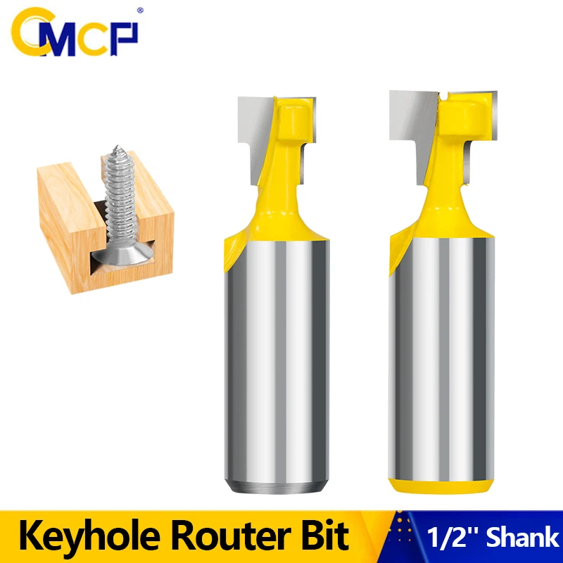 

CMCP 1 шт. 1/2 дюйма хвостовик Т-образный паз резак ключевое отверстие бит шестигранный болт Т-образная долбежная фреза для деревообрабатывающего инструмента