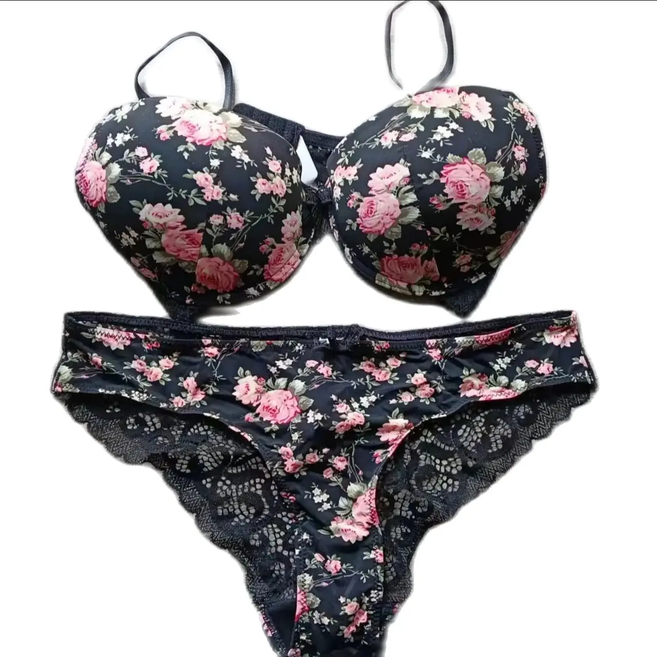 Sexy Bras for Women Flower Printed Bras Padded Underwear Push Up