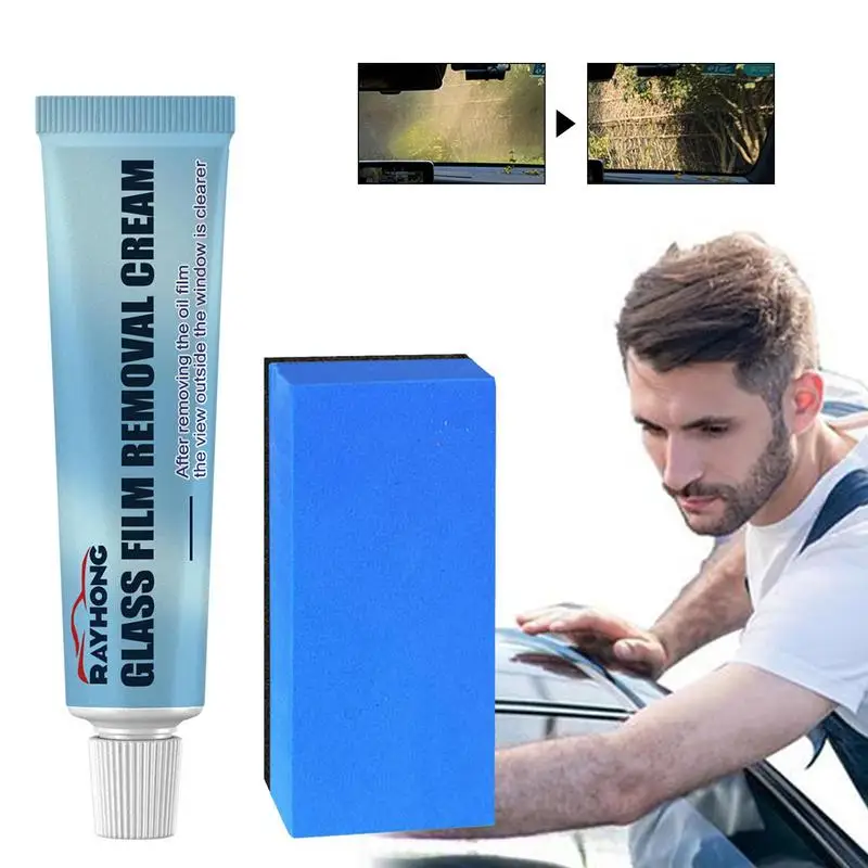 Car Glass Oil Film Cleaner Glass Oil Film Remover Glass Stripper Windshield Cleaning For Safe Driving And Long-Term Protection