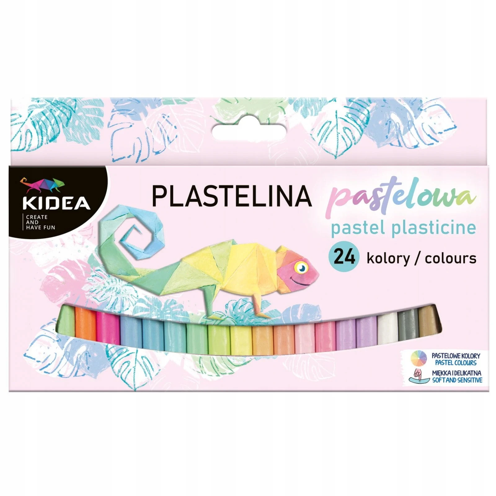 Plastiline pastel scolaire pour enfants 24 couleurs Kidea