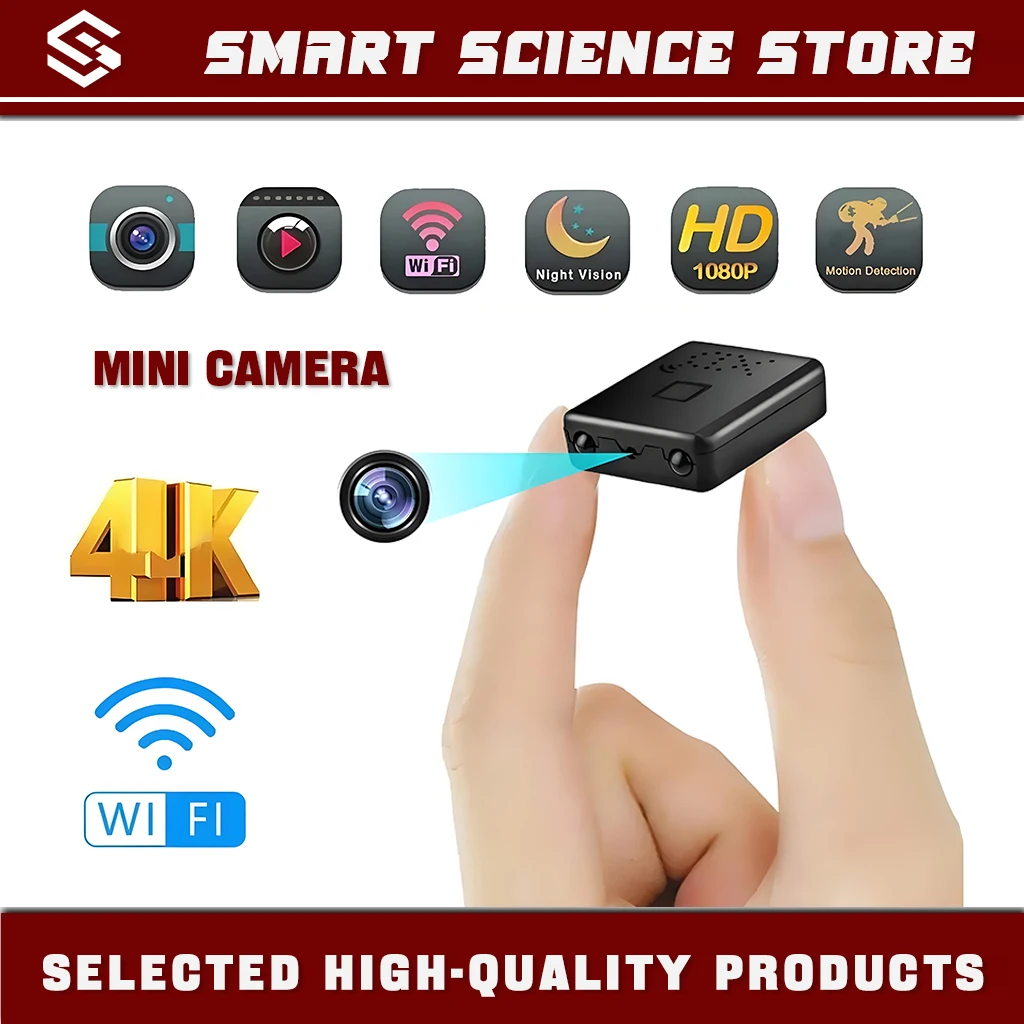 Smallest Mini WIFI Camera 1080P HD Built-in Battery IP Remote Monitoring Camcorders IR Night Vision Body Cam Invisible Espia Cam