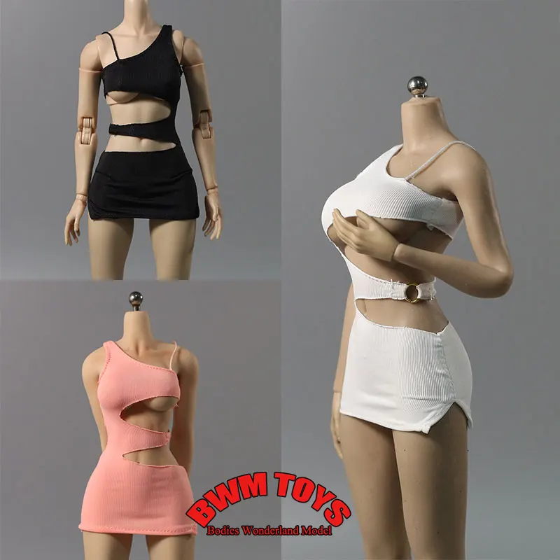 متوفر DMTOYS 1/6 مقياس أنثى الجندي مثير الحمالات الجوف خارج الورك المعانقة فستان ل 12 بوصة عمل الشكل دمية الجسم