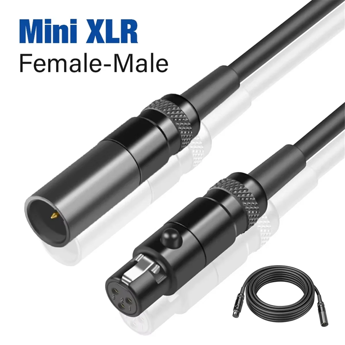 جديد 3C-Mini XLR ذكر إلى أنثى كابل الصوت لسماعة الرأس سينما 4K كاميرا الصوت خط Mini-XLR التوصيل