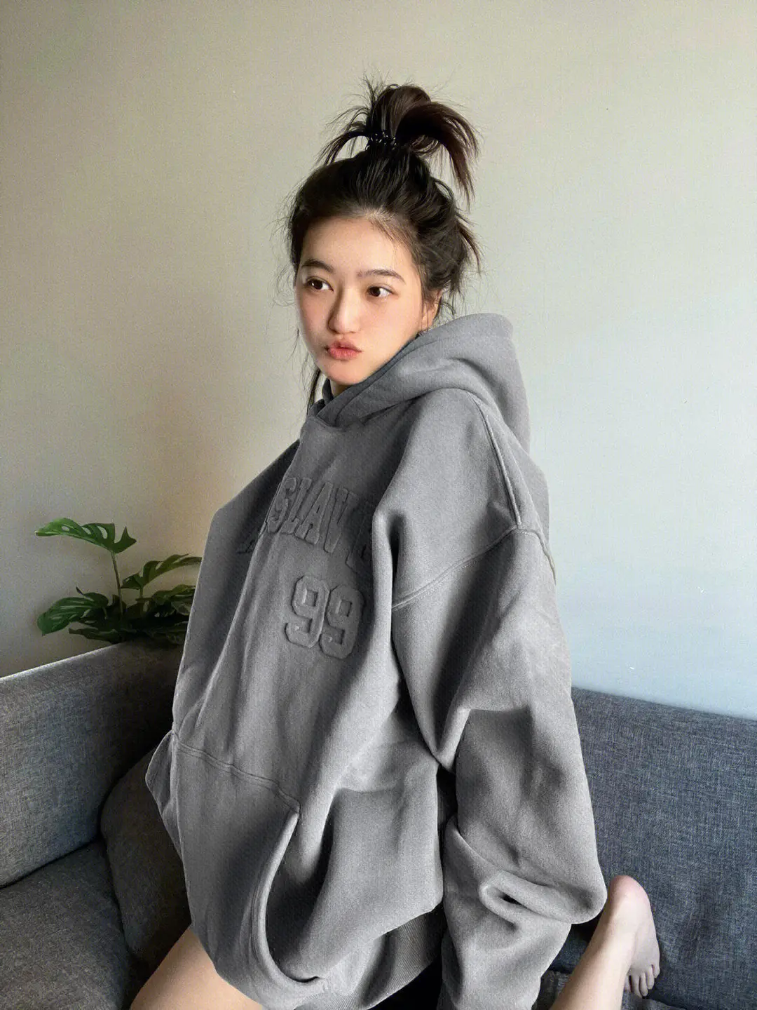 Text Pullovers Woman Clothing with Orint on Top Hoodies Hooded Letter Printing Baggy Loose Women's Sweatshirt Thick Goth 2000s M