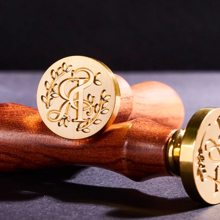 Custom Wedding Wax Seal Stamp with 2 Initials Customize Your Own Company Logo Wax Seals Stamps Invitation Envelop Sealing Stamps