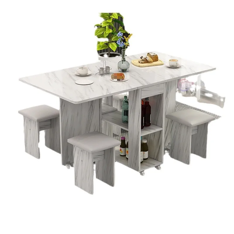 

Folding table, dining table for household use, small apartment, multi-functional, small and simple, mobile rectangle for eating