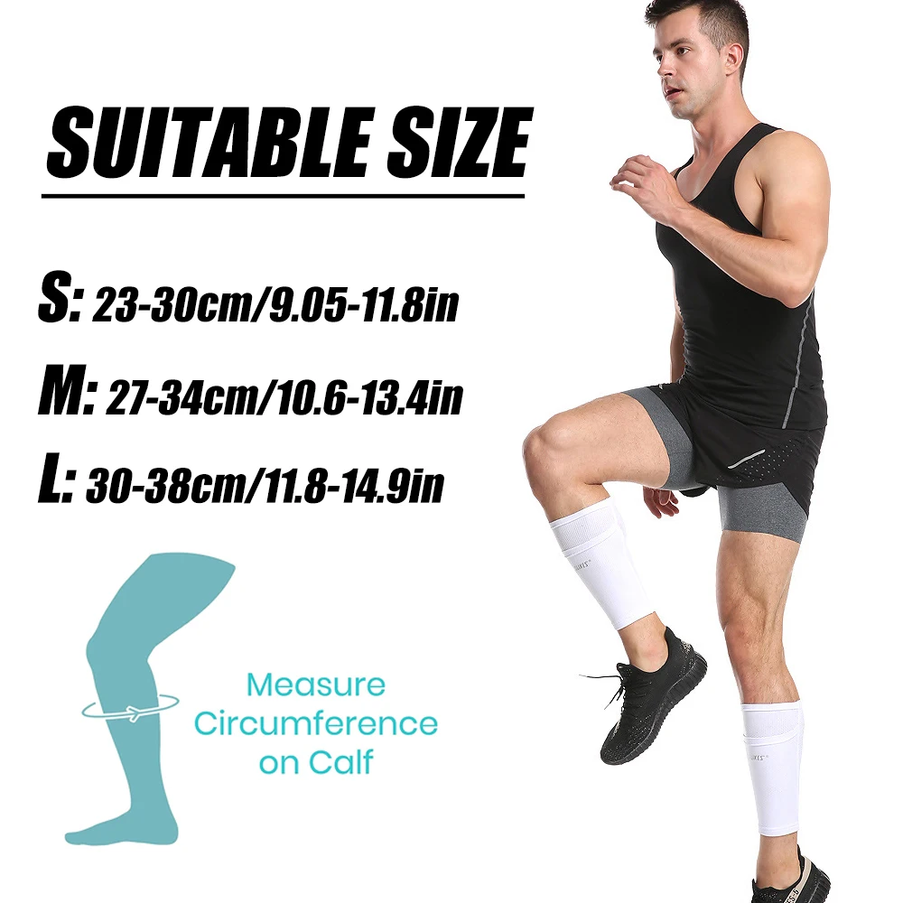 1Pair Soccer Shin Guard Sock,Leg Performance Support Football Compression Calf Sleeves with Pocket Holding Shin Pad,Shin Splints