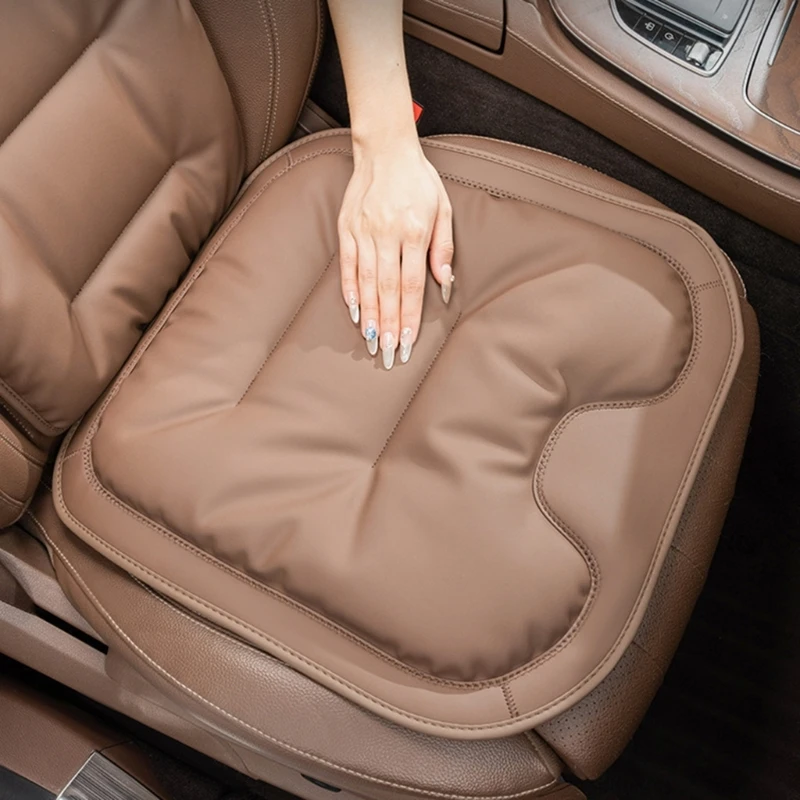 Car Front Pad with Grip Backing and Two Seat-Crease Buckles, Segmented Fill for Complete Seat-Bottom Coverage X37F