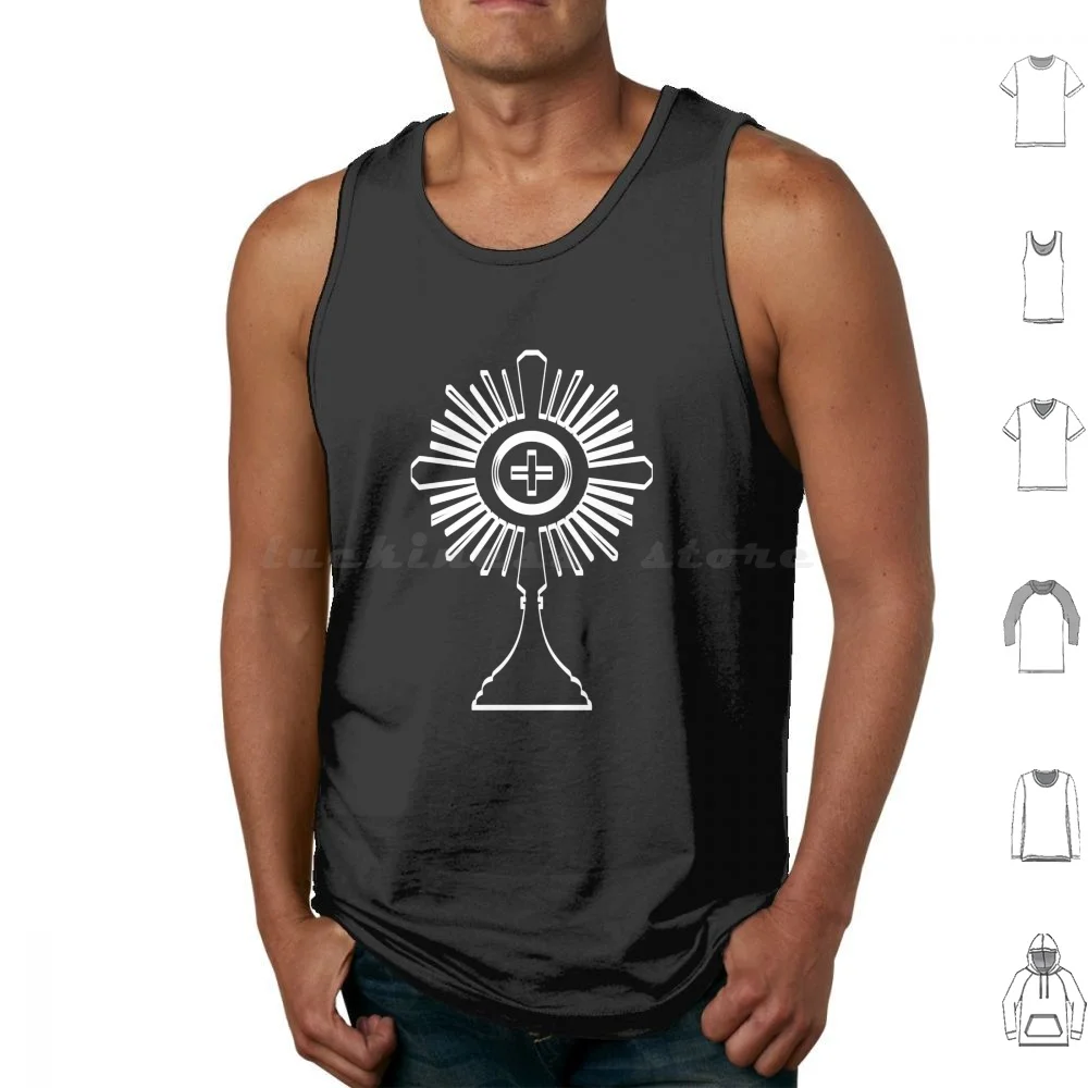 Monstrance 2 Tank Tops Print Cotton Holy Mass Latin Mass Tlm Eucharist Host Sacred Holy Sacrament Catholic Christ