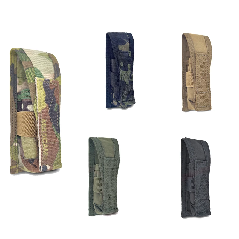 

Tactical 9mm Mag Pouch Airsoft Single Molle Magazine Pouch Hunting Vest Multicam 500D Small Tool Waist Bag Gear