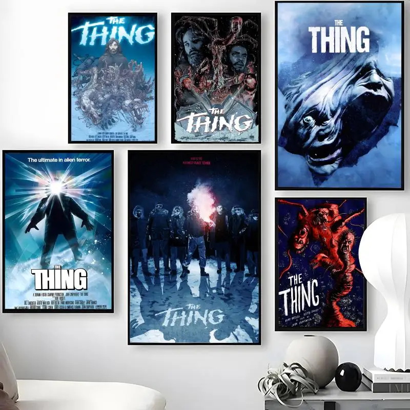 Image of Film-Poster „The T-Thing“, wasserfeste, selbstklebende Wandkunst-Aufkleber, abnehmbare Wanddekoration für Wohnzimmer und Schlafzimmer