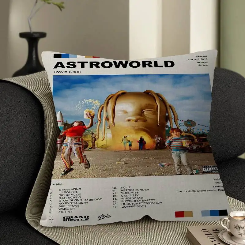 الهيب هوب المغني مغني الراب T-ترافيس سكوت وسادة هدية مكتب المنزل الديكور غرفة نوم أريكة غطاء وسادة السيارة 45x45 #6