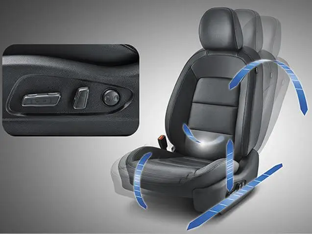 Auto-adjustable car seat, with memory function and welcome function, quickly adjust the seat angle and height