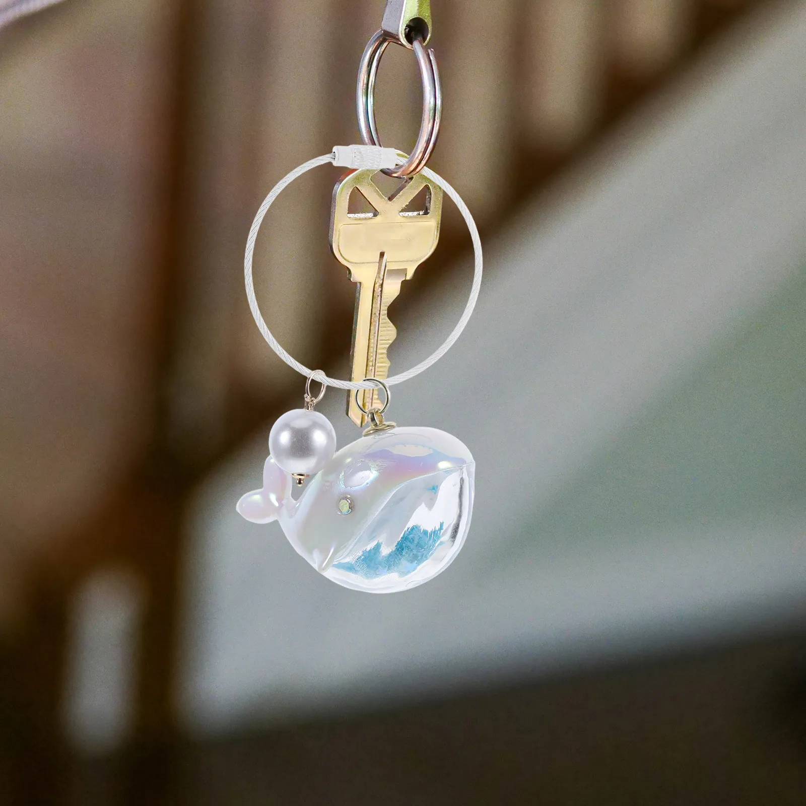 

WOFASHPURET 2pcs Dolphin Keychain Sea Animal Party Favors Birthday Valentine Gift