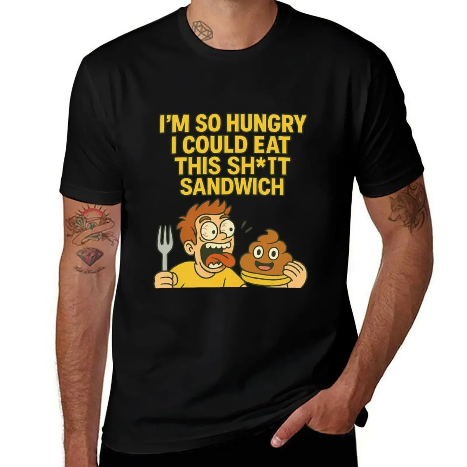 

I Could Eat This Sh*t Sandwich – Funny Hunger Meme T-Shirt graphic tee shirt man clothes anime figures outfits for men