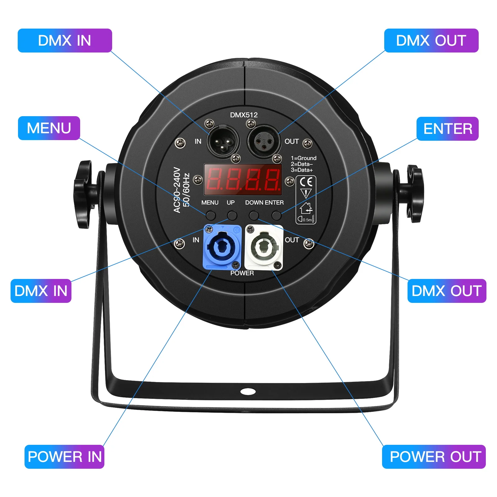 ไฟเอฟเฟกต์ระดับพาร์บาร์54W เอฟเฟ็กต์ไฟแอลอีดีเวทีไฟ DMX512ไลท์ติดผนังหลากสีสำหรับงานปาร์ตี้งานแต่งงานดิสโก้