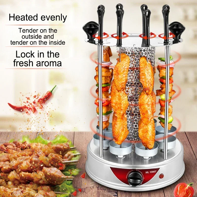 BBQ Grill Electric Grill Electric Griddle Skewer Machine Home rotary indoor smokeless hanging stove small lamb skewer grill