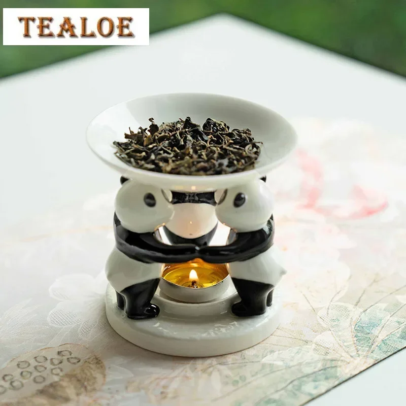 

Керамическая подставка для усилителя ароматов чая с тремя пандами, эфирное масло чайного листа, печь для ароматерапии, печь для жареного чая, благовоний, чайный набор