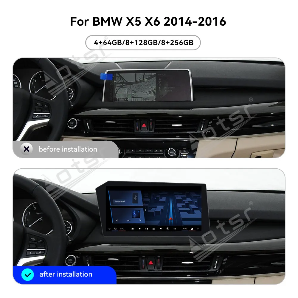 راديو سيارة أندرويد 12.9 بوصة رفيع للغاية لسيارات BMW X5/X6 2014-2016 ترقية 2026 نمط جهاز ملاحة GPS للسيارة Carplay الوسائط المتعددة #4