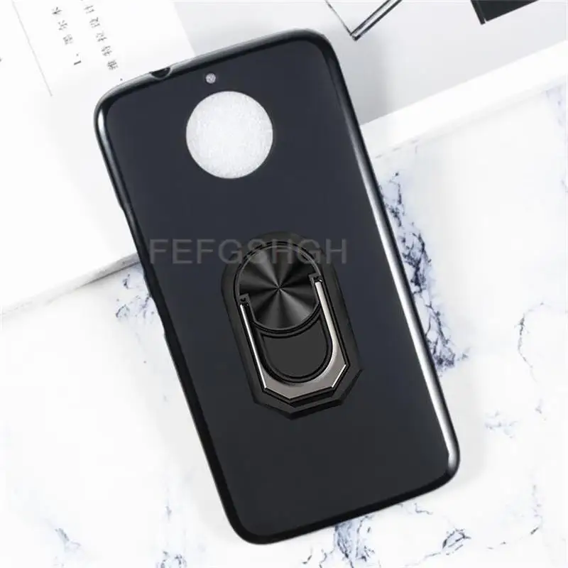 For Motorola Moto G5S Plus XT1803 XT1804 XT1805 Back Finger Ring Soft TPU Silicone Case For Motorola Moto G5S Plus Phone Cover