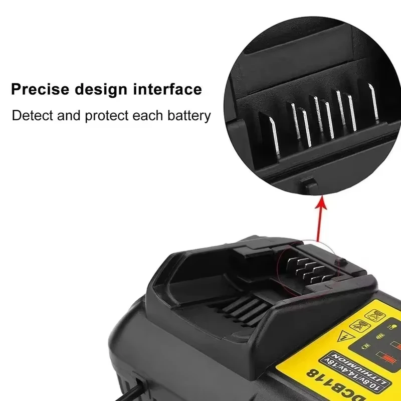 DCB118 battery charger for Dewalt Battery 10.8V 12V 14.4V 18V 20V DCB200 DCB101 DCB115 DCB107 DCB105 DCB140 &DCB112 EU Plug