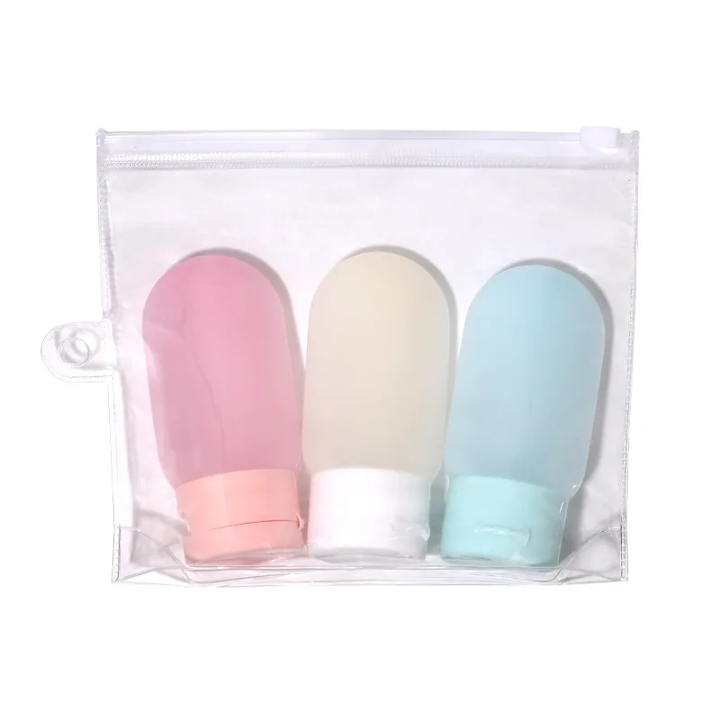 Bouteilles rechargeables en Silicone de 30/60ml, Tube à presser souple, récipient de Lotion, bouteille vide, Kit d'outils de shampoing de voyage Portable