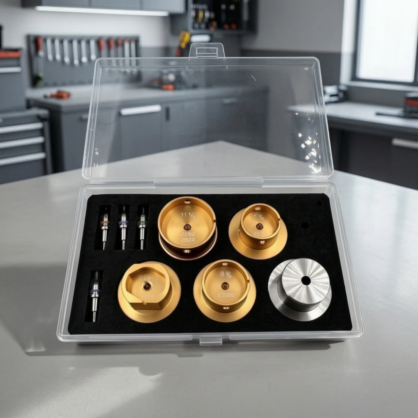 Watch Movement Seat with Case Precision Watch Movement Holder Repair Kit Smooth Machined for Watchmakers, Workshop