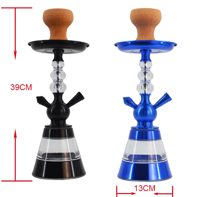 Single Tube Pipe Shisha Hookah Plastic Acrylic Shisha Hookah Whole Set Private Use For Bar Lounge Bulk Price Random Color