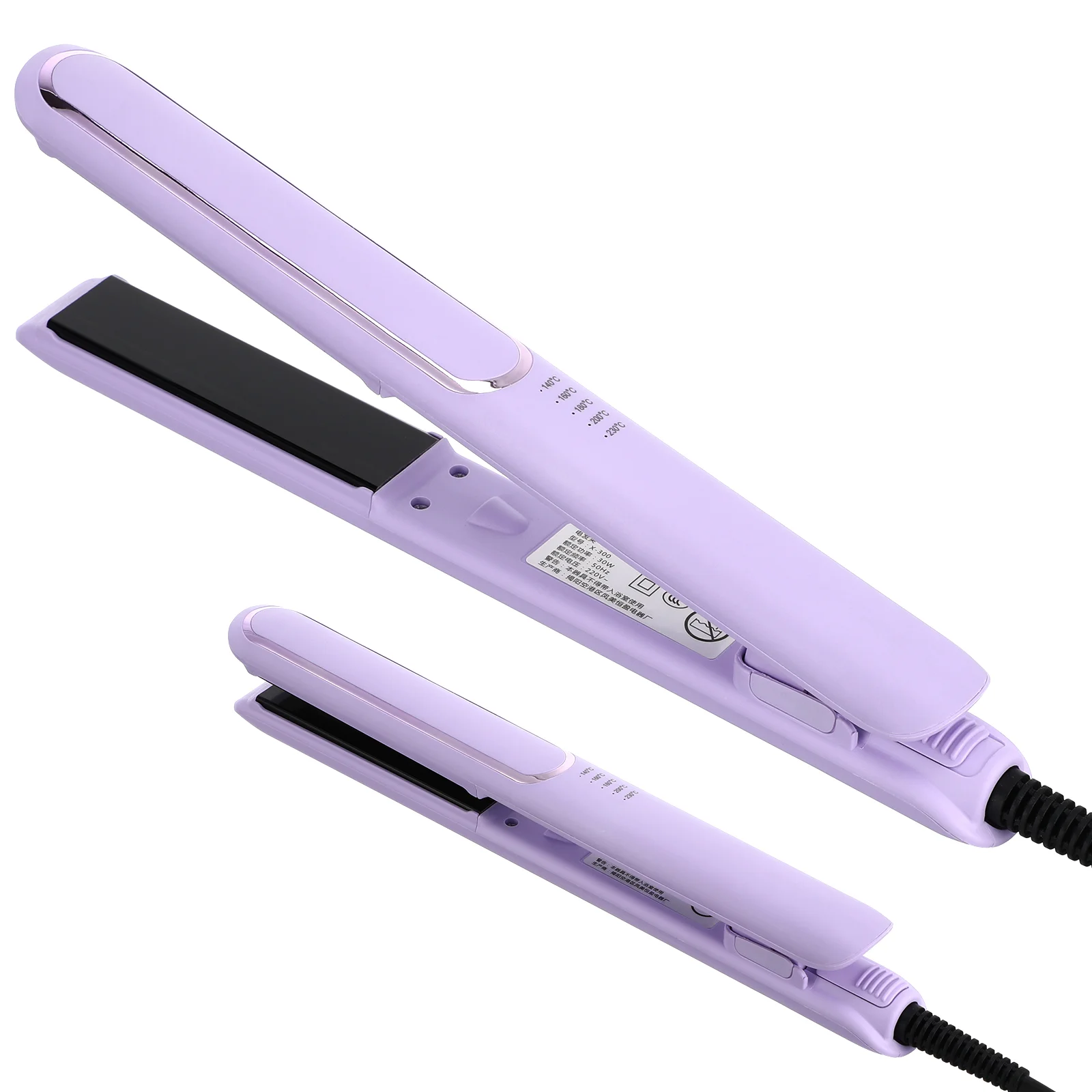 

Hair Curler Curling and Straightening Dual-purpose Straightener Purple 110v (original US Standard) Wand Portable Abs Iron