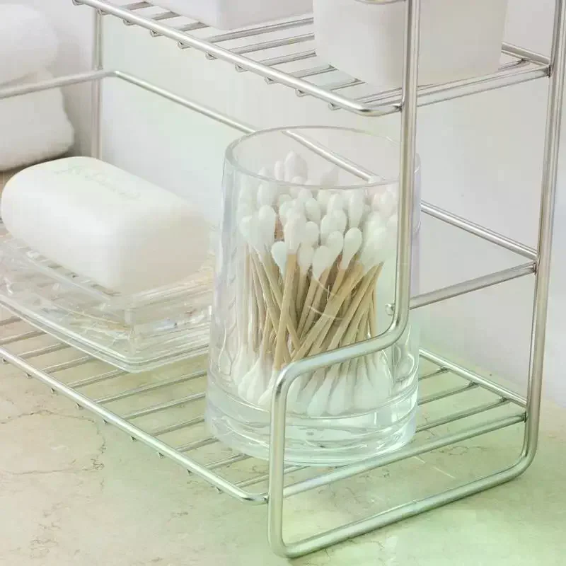 1 Pc Minimalist Double-Layer Bathroom Sink Rack, Drainage for Cosmetics Shower Gel Toiletries, Space Saving Organizer Gift