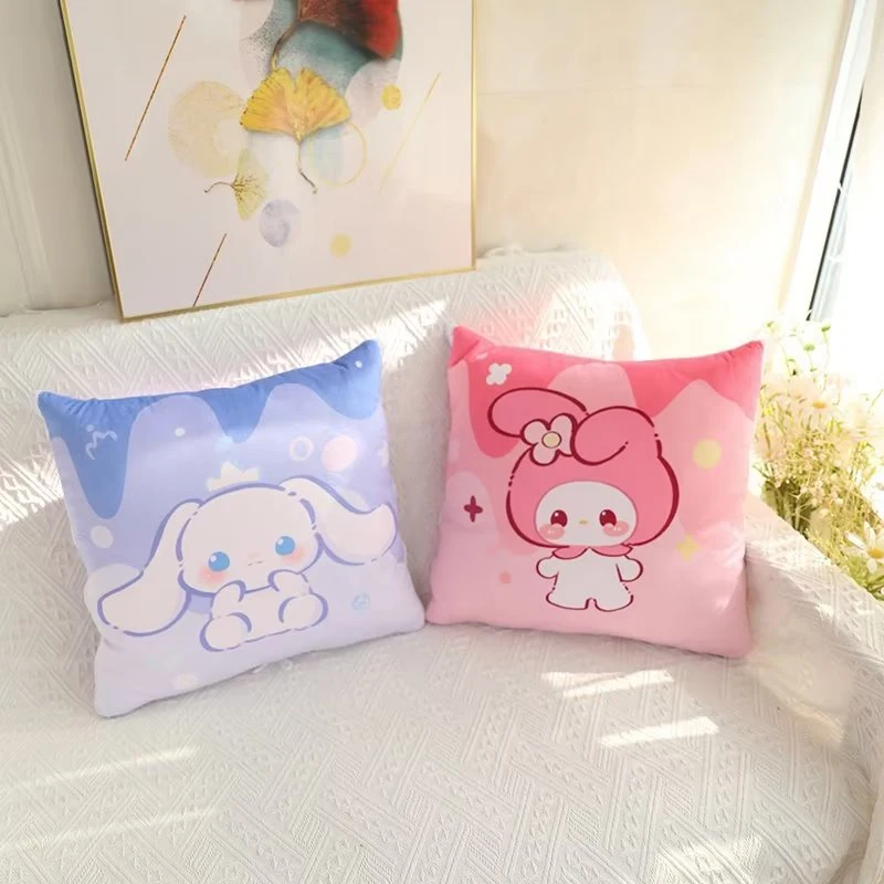 Sanrio caboroll kromi-折りたたみ式枕,2つのラベル付きの掛け布団,車,エアコン,オフィス,昼寝,睡眠,寮,家用