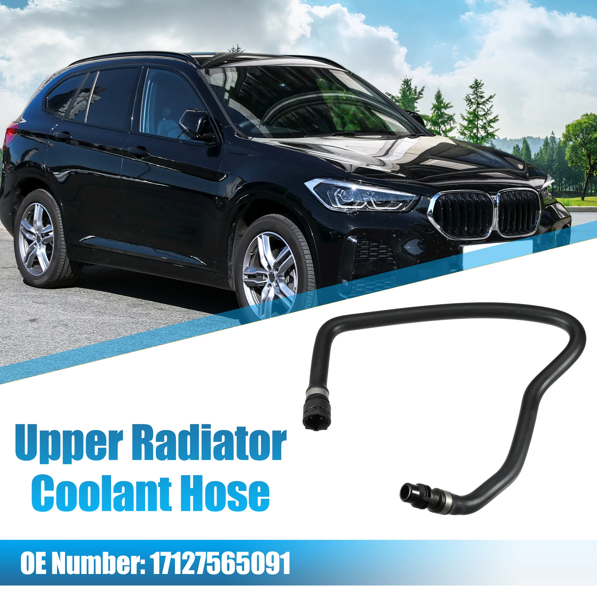 

UXCELL Верхний шланг охлаждающей жидкости радиатора для BMW E81 E82 E872009-2015 No 17127565091