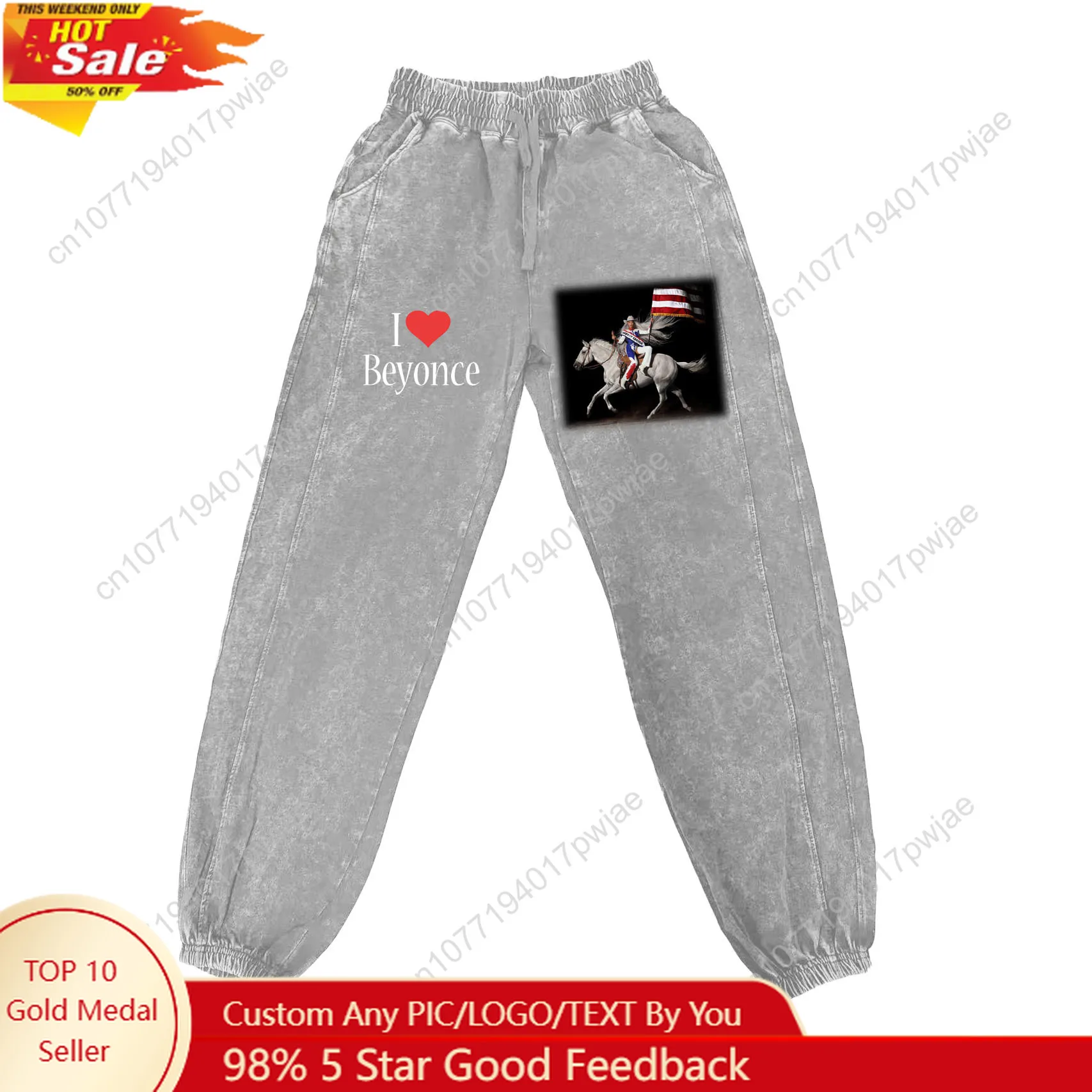 

Beyonce Rock Cowboy Carter Pants Man Woman Teenager Retro Vintage Trousers Cotton Elastic Sweatpant Custom Made Pant With Pocket