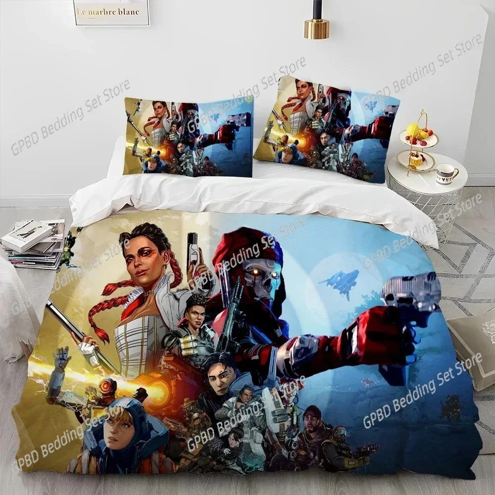 A-Apex Legends Game Cartoon 3D NEW Duvet Cover Pillowcase Bedding Set Adult Girl Bedroom Decoration Children Single Double Large