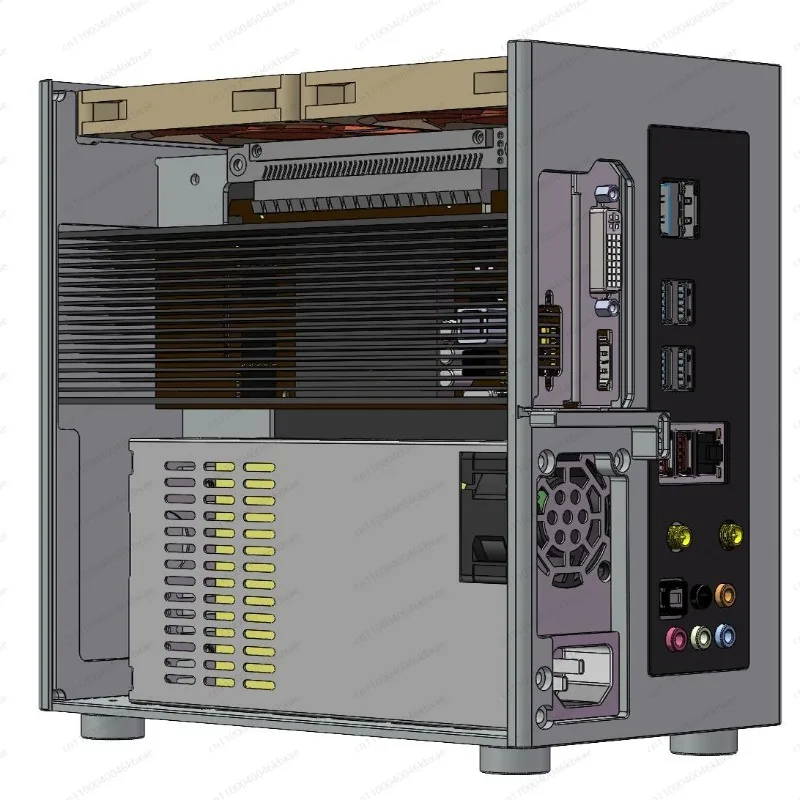 ITX Mini PC Case 4.3L Small Form Factor Desktop Computer Chassis Half-Height GPU Support RTX 4060 LP
