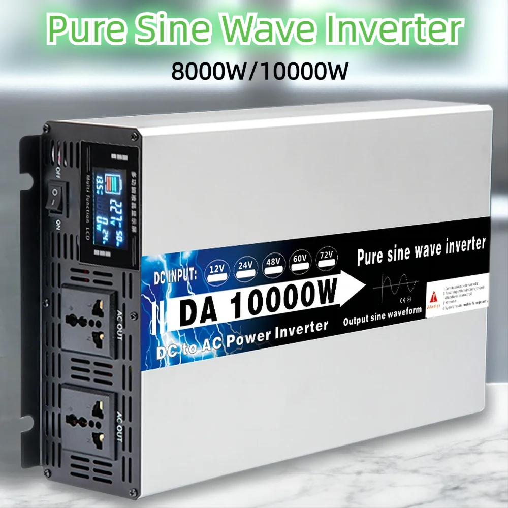 ソーラーインバーター 12v 220v 1000W 2000W 3000W 4000W 変更された正弦波インバーター電圧トランス インバーター純粋な正弦波 DC12V/24V から AC 220V 電圧 7000W/8000W 50/60HZ 電力変換器ソーラー