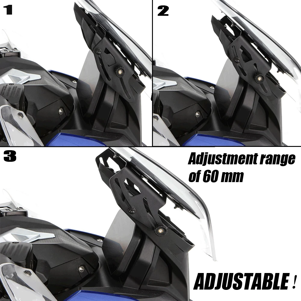 Motorcycle Accessories Black Windshield Support Holder Windscreen Strengthen Bracket Kits Adjustable Stand For BMW C400 X