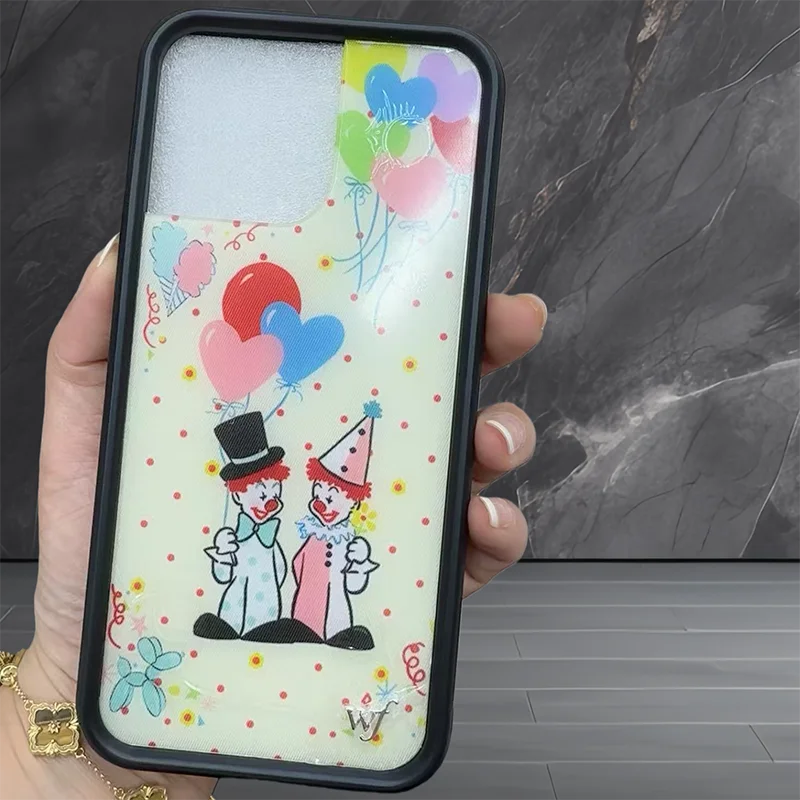 Flor selvagem Nick Sturniolo coringa Capa de telefone para iPhone 17 16 15 14 13 12 Pro Max Plus Clown Love Heart balão capa à prova de choque