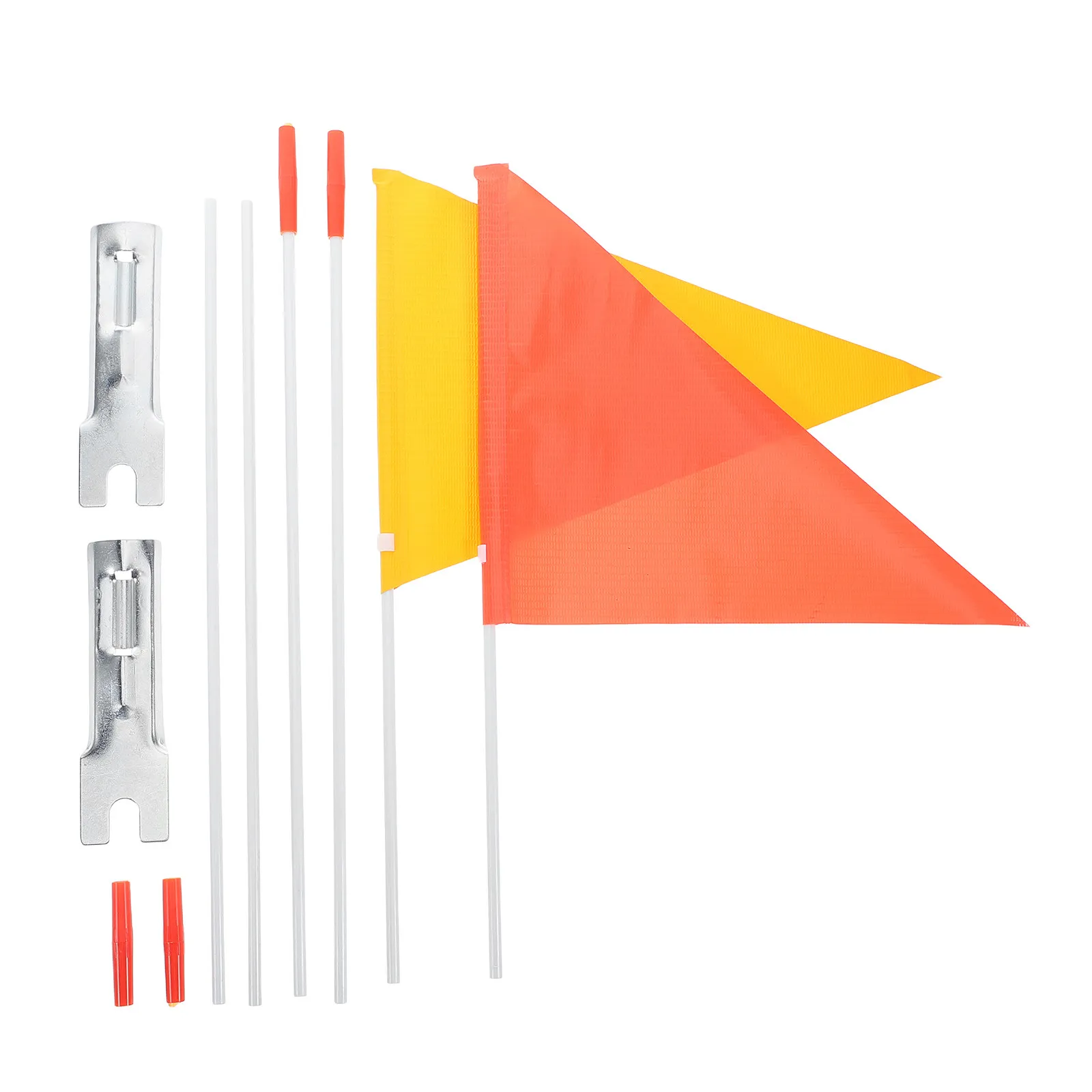 2Pcs Kids Bicycle Flagpole Solid Fiberglass Pole Safety Flags High Visibility Bike Flags Holder for Tricycles Outdoor Riding