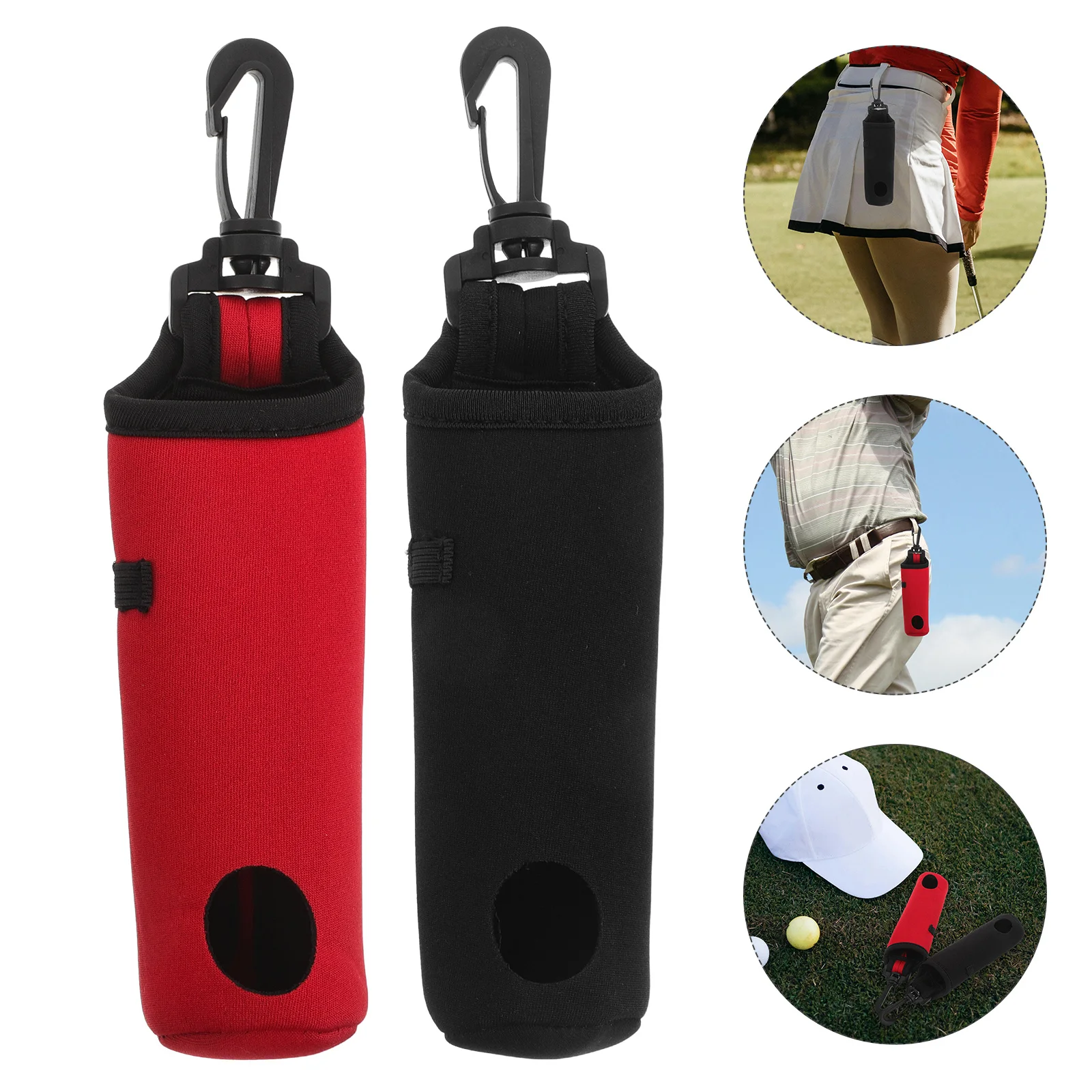 

2Pcs Golf Bag Portable Durable Neoprene Golf Ball Storage Travel Pouch Lightweight Organizer Accessories Carry Case