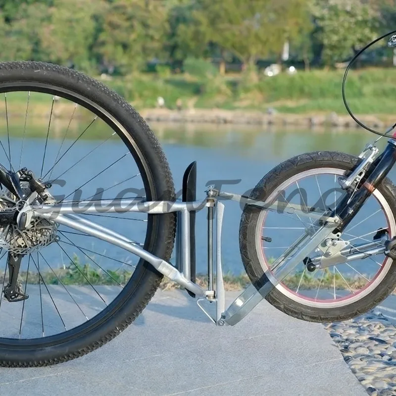 Quick Release Semi‑Hanging Bicycle Connector, Parent‑Child Double Bike Trailer Hitch Coupler, Universal Bicycle Trailer  Fitting