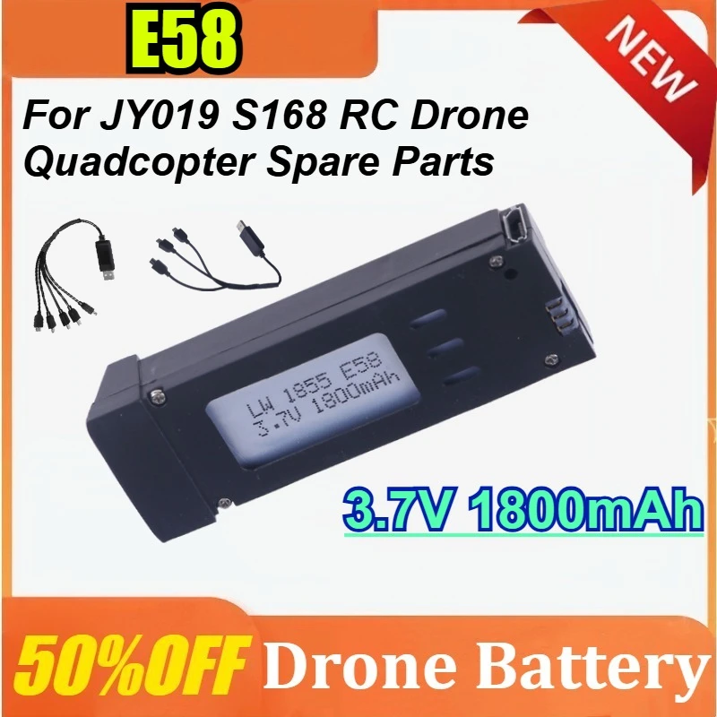 

3.7V 1800mAh Battery For E58 JY019 S168 RC Drone Quadcopter Spare Parts 3.7V Lipo Battery For RC Rechargeable Battery 1-10PCS